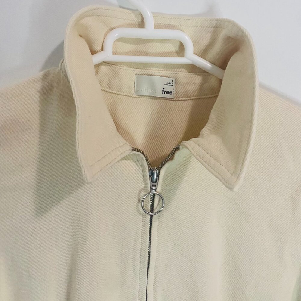 Wilfred Free Long Sleeve Collared Jumpsuit in Sandstone Beige–Made in Sri Lanka - Picture 15 of 17